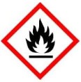 Flammable gasses, liquids, solids, aerosols, organic peroxides, self-reactive, pyrophoric, self-heating, contact with water emit flammable gas sign