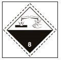 CLASS 8 – Corrosive Substances Sign